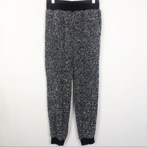 JUST LIVING | Fuzzy Joggers Sweatpants Black M